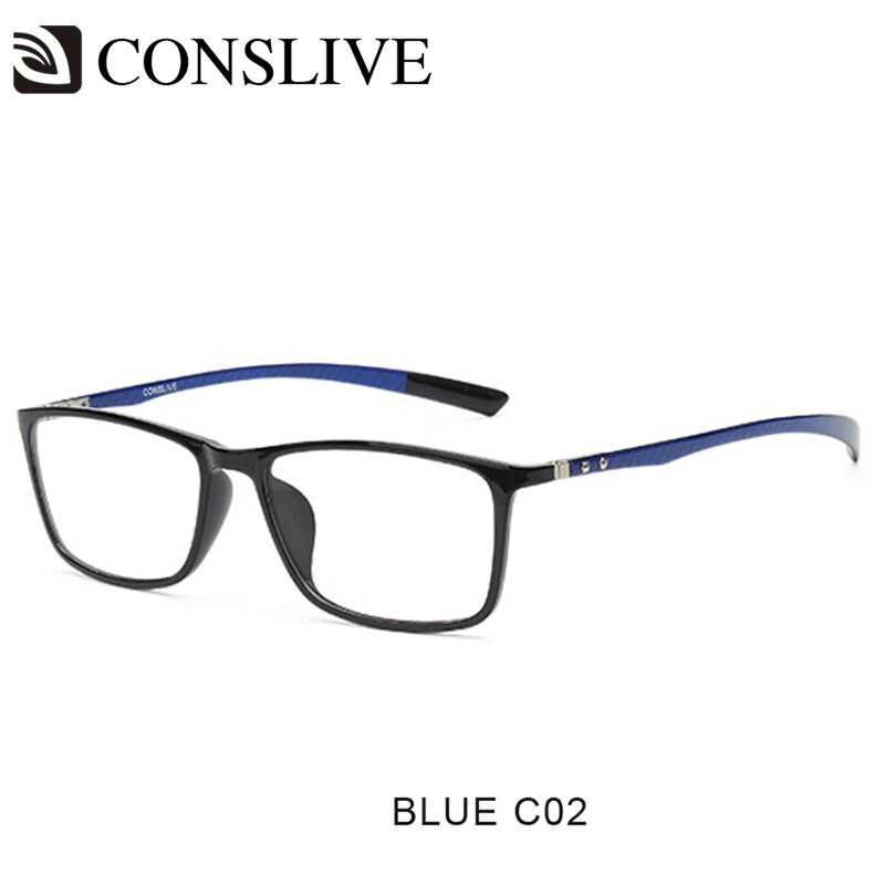 7G Carbon Fiber Brillen Frame Voor Mannen Bijziendheid Verziendheid Leesbril Licht Optische Glazen T1316: C02 Blue