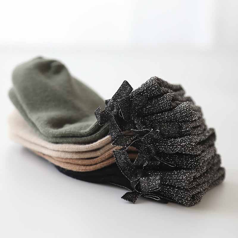 Leuke Boog Glitter Pasgeboren Sokken Zachte Katoenen Baby Meisje Jongen Sokken Skarpetki Winter Warm Pasgeboren Baby Sokken Meia Infantil