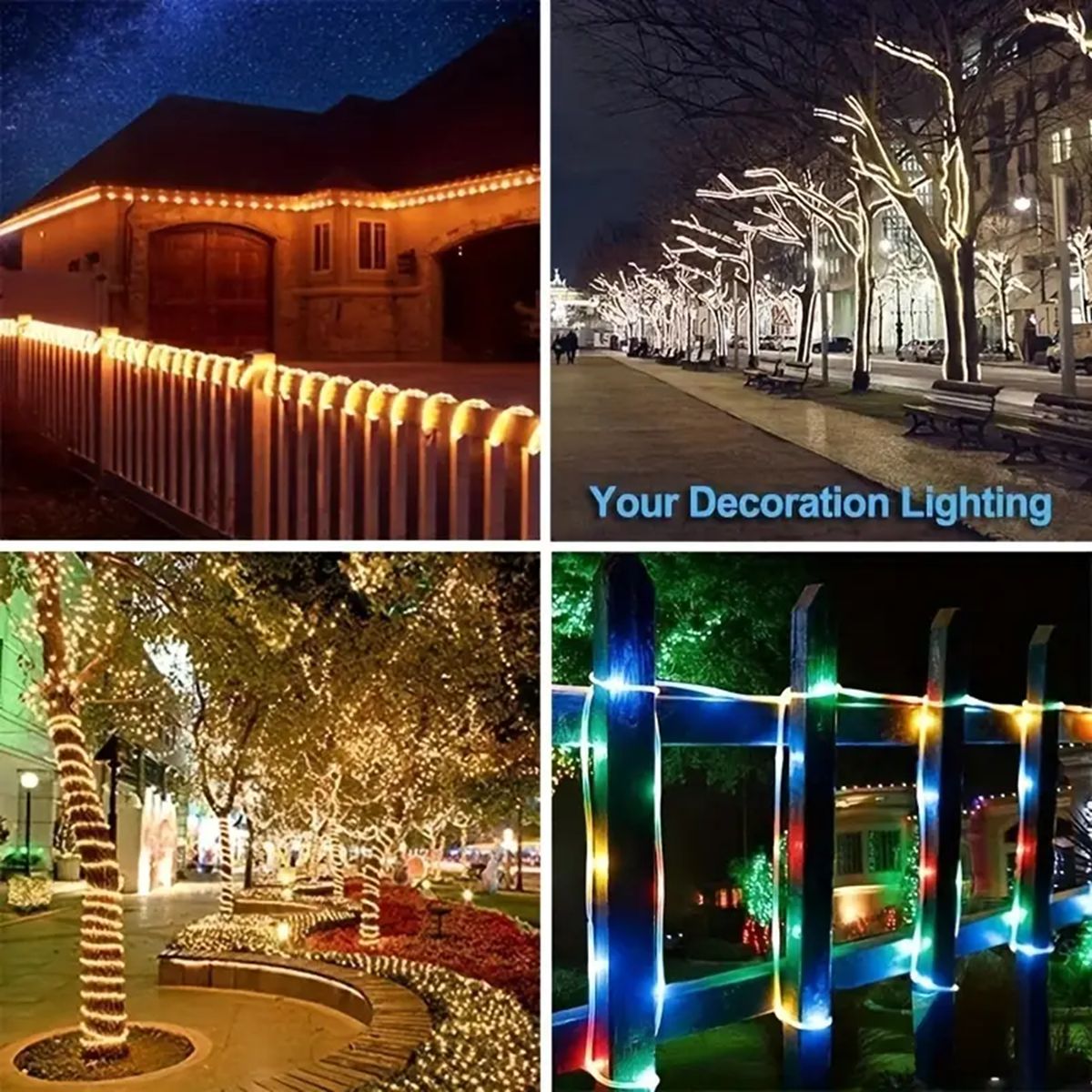 1pc Solar LED String Light 50LED Tube Rope String ... – Grandado