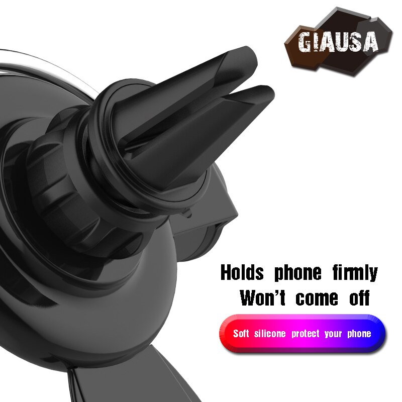Giausa gravity autohouder voor telefoon in auto ventilatierooster clip mobiele telefoonhouder voor iphone samsung xiaomi gps