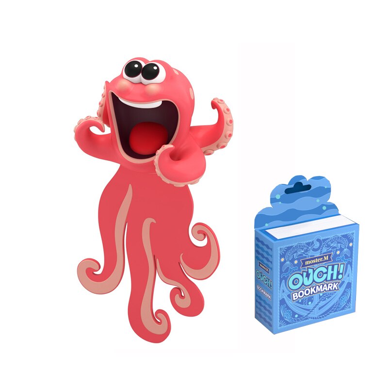 3D Stereo Bookmark Cute Cartoon Animal Marker Kawaii Cat Panda Bookmark Of Pages Kids School Stationery Supplies: Octopus