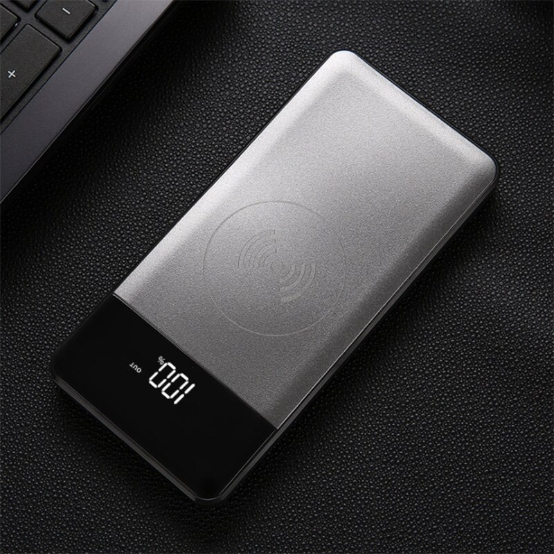 10 W Qi Drahtlose 10000mah Power Bank PD 18 W schnelle Lade Für telefon Externe Batterie Bank Eingebauten Ladegerät power