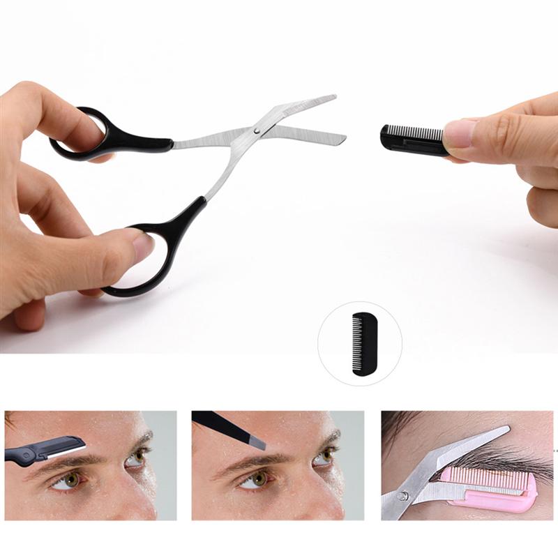 3PCS Eyebrow Trimming Tool Portable Practical Stainless Steel Durable Eyebrow Trimming Set Eyebrow Grooming Kit