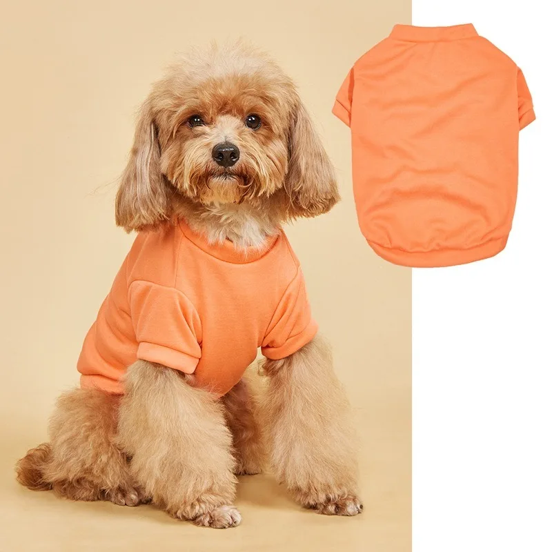 Breathable Dog T-shirt Solid Comfortable Thin Vest for Yorkshire Terrier Cute Summer Pet Clothes Dog Vest Pet Supplies: M / Silver