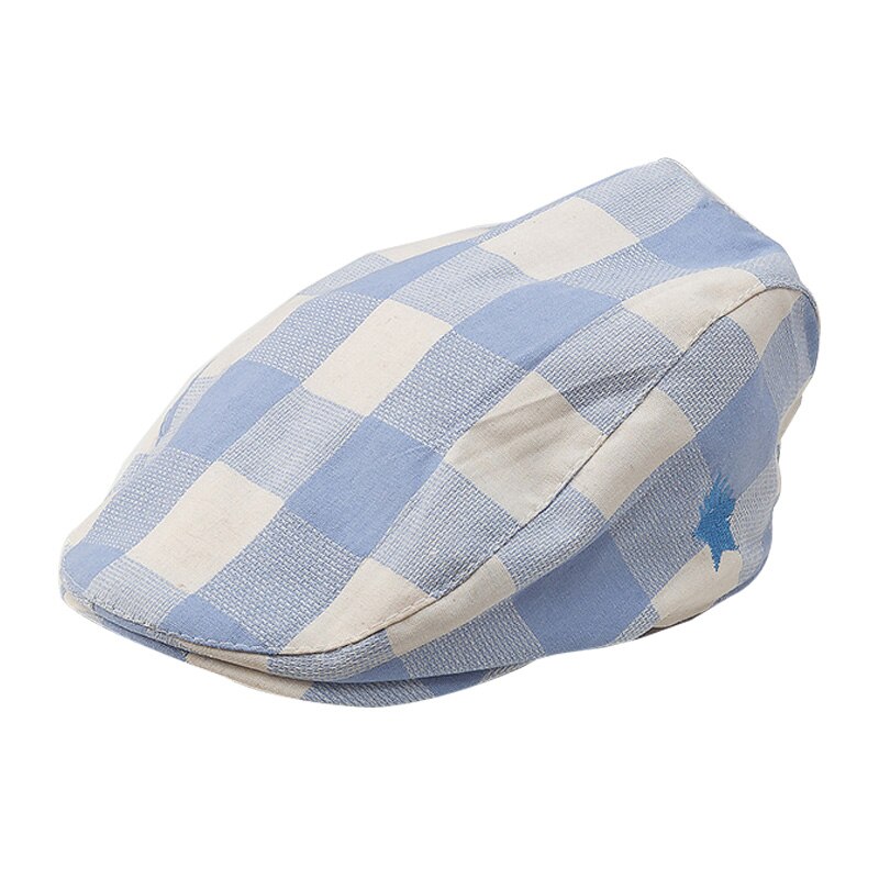 Nuovo cappello da bambino per l&#39;autunno inverno bambino bambini ragazza e ragazzo carino moda caldo cappello per bambini berretto berretto traspirante berretto parasole per bambini: Blue plaid