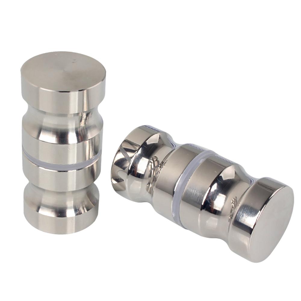 Aluminium dørhåndtak 1.18 "dia enkelt glass dør knott bad dusjkabinett håndtak m / skru hjemme hardware