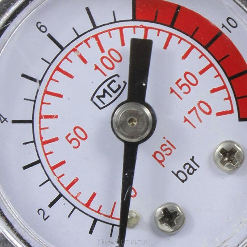 Luftkompressor pneumatisk hydraulikvæske trykmåler 0-12 bar  / 0-170 psi  o02 20
