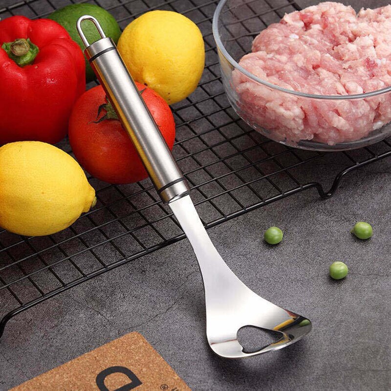 Stainless Steel Non-Stick Meatball Maker Spoon Meat Baller with Elliptical Leakage Hole Meat Ball Mold Kitchen Gadget Meat Tool