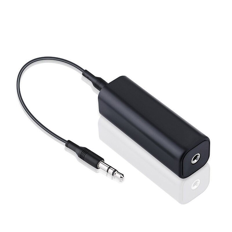Kunststoff-Audio- Kabel Klaren Klang Filter 3,5mm Aux Anti-störungen Tragbare Lärm Isolator Boden Schleife Schwarz Auto e06C