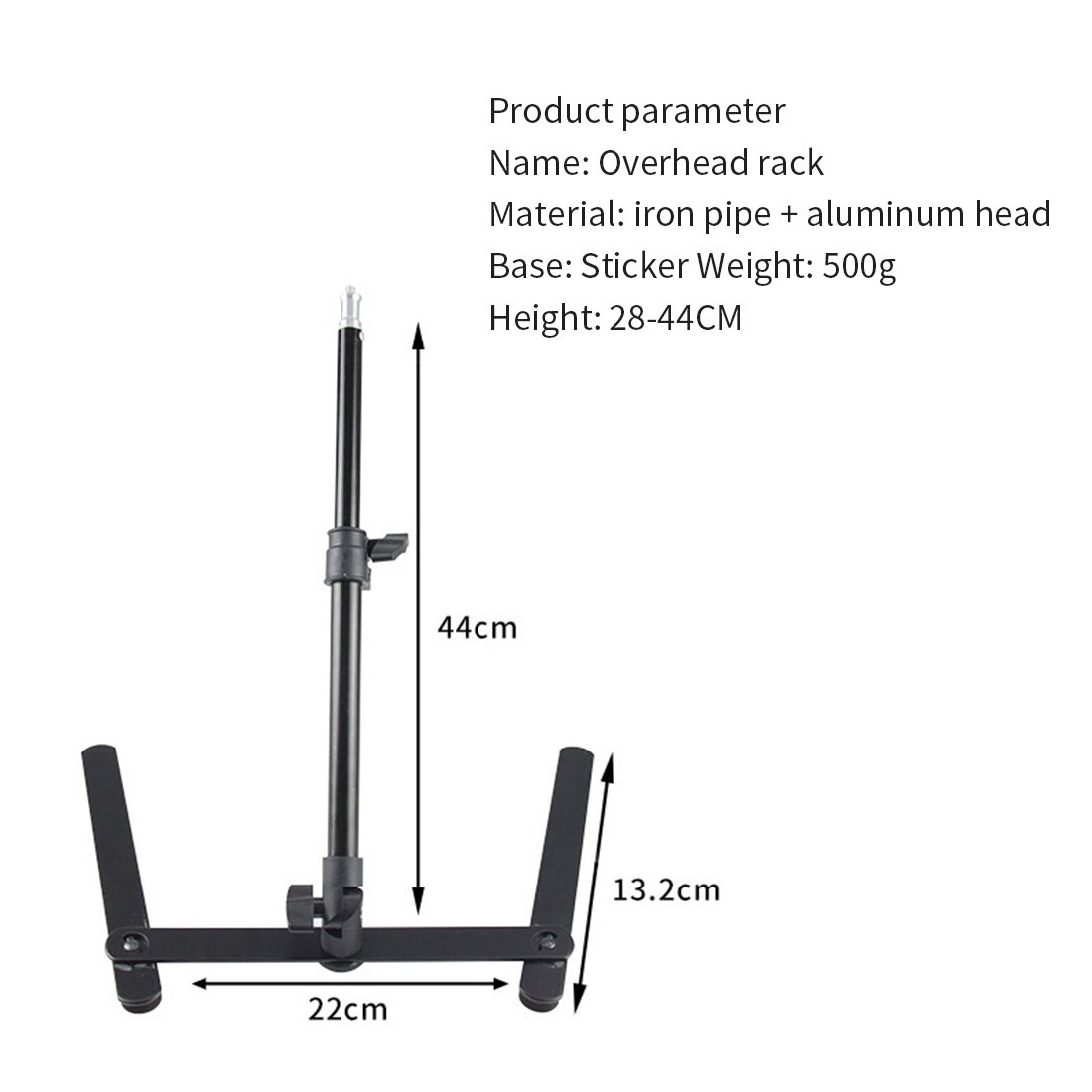 Fill Light Table Tripod for Phone Holder Desktop Shooting Bracket Rotatable Rack Overhead Stand for Vlog Cooking Teacher Studio: Iron Tube