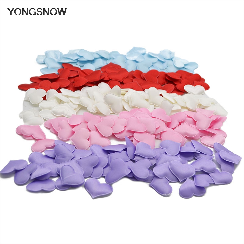 100 pçs coração tecido confetes decoração de mesa de casamento confetes pequeno amor coração pétala diy artesanato feliz aniversário festa suprimentos