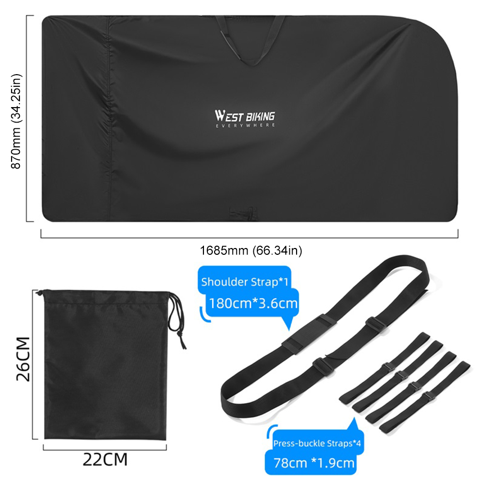 Mountain Bike Carry Bag for 26-27.5Inch Portable Cycling Bike MTB 700C Travel Bicycle Accessories Bicycle Transport Storage Case: WHITE