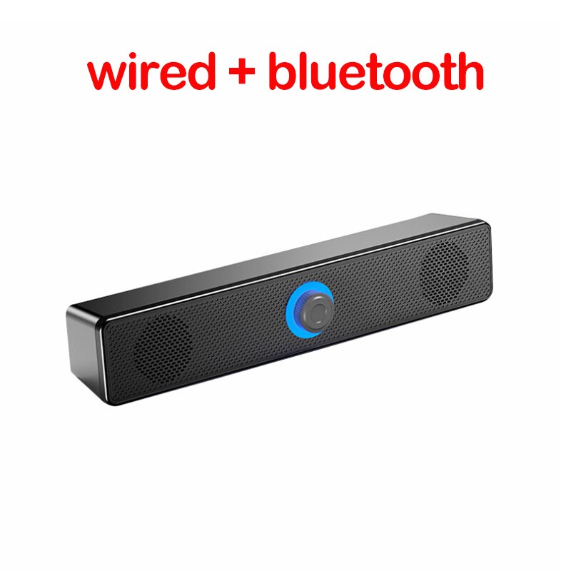 Draagbare Draadloze/Bedrade Usb Bluetooth Speakers Kolom Stereo Bass Sound Bar Subwoofer Voor Computer Tv Laptop Home Theater: wired and bluetooth