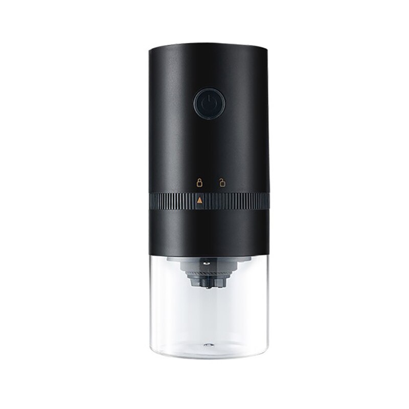 Tragbare Elektrische Kaffeemühle USB Aufladbare Gewürze Pfeffer Kaffee Bohne Mühle Maschine Küche Werkzeuge Einstellbare Kaffeemühle: Schwarz