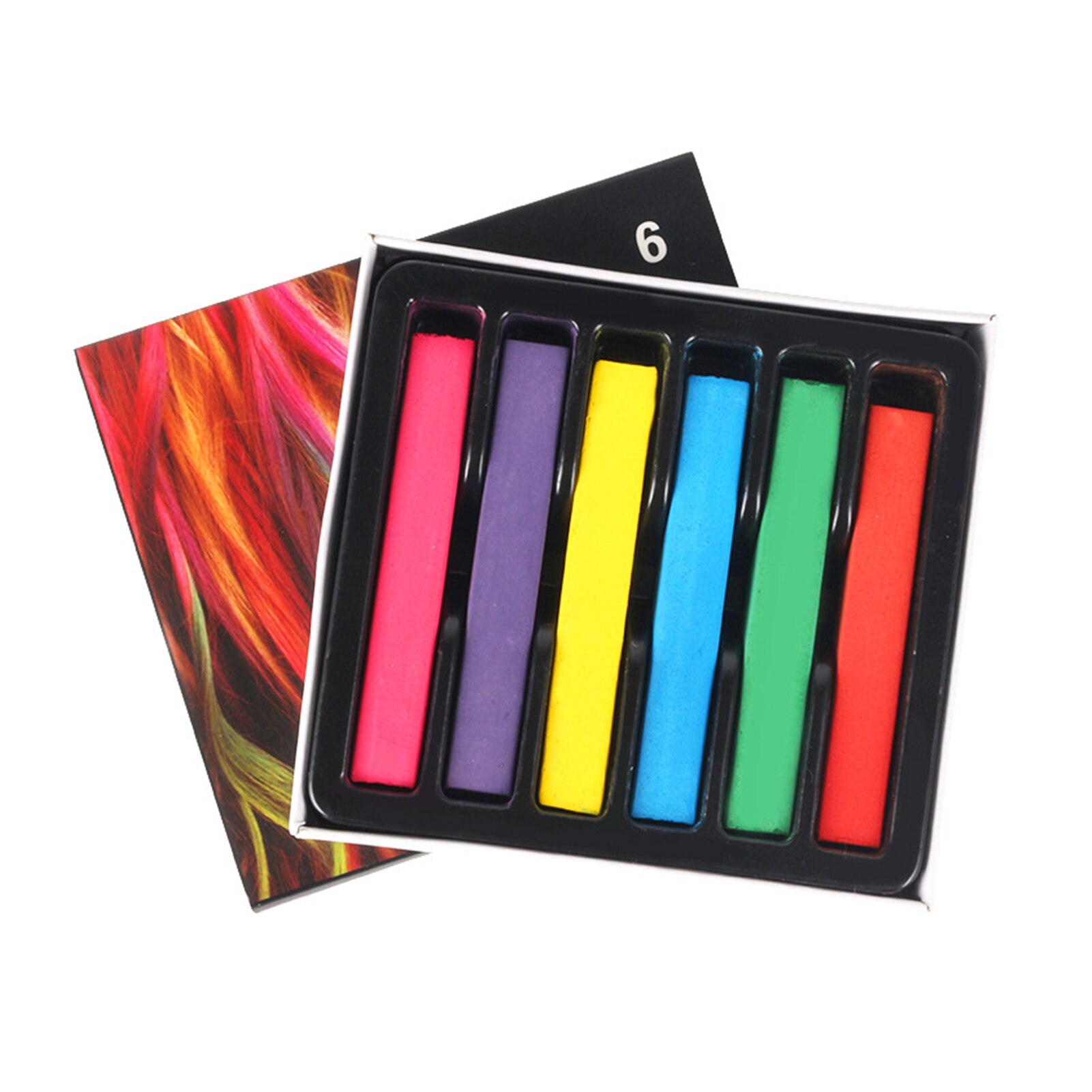 Square Pastel Set 24 Colors Soft Dry Pastel Artist Chalk Pastel Sticks Non Toxic for Office School Art Drawing Painting Supplies: 6 Colors