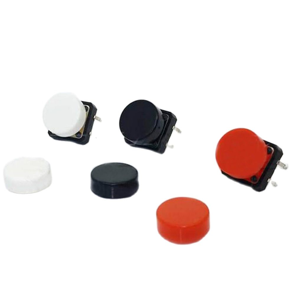 100Pcs 12*4Mm Tactile Switch Knop Cap Drukknop Caps Ronde Cover Voor 12*12*7.3Mm Vierkante Tactile Switches Prijs