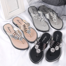 Nowe modne damskie klapki damskie kapcie plażbyć winnym