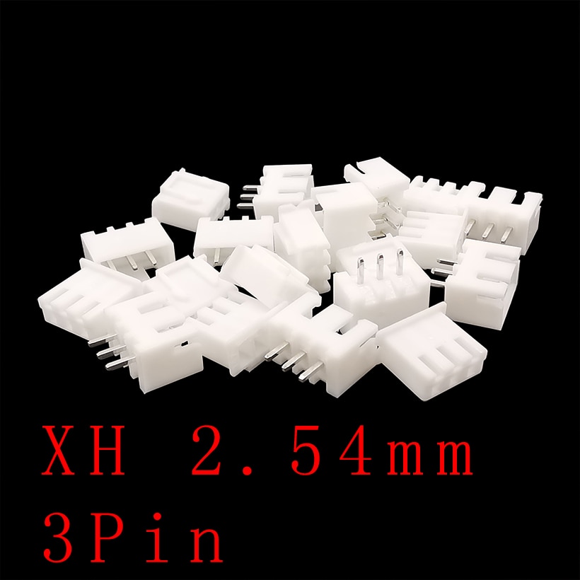100Pcs Jst XH2.54 3 Pin 2.54Mm Pitch Plastic Shell Mannelijke Plug + Vrouwelijke Socket Behuizing Blokaansluiting XH-2.54-3P