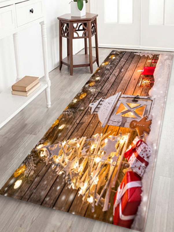 115X160Cm Kerst Tapijt Winter Office Home Warm Mat Xmas Party Play Tapijt Ultra Zachte Vloerkleed woonkamer Anti-Slip Tapijt
