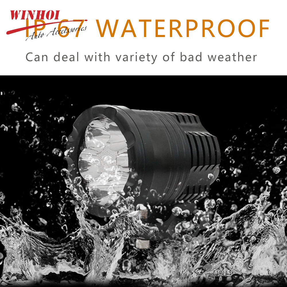 Faros delanteros Led adicionales de 60W para motocicleta, foco Universal para Moto, faro LED auxiliar para motocicleta, lámpara de coche de 12V y 24V, 2 uds.