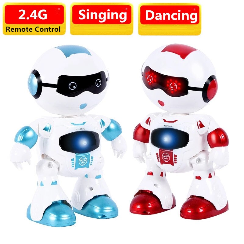 Intelligente multifunzione accorto RC robot danza e programmazione musicale a passeggio occhio veloce luce RC robot tocco sensing regalo