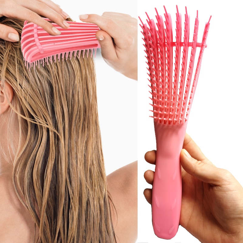 Scalp Detangling Massage Brush For Women Afro Natural Hair African 4C Kinky Curly Long Wavy Hair Scrub Styling Tool