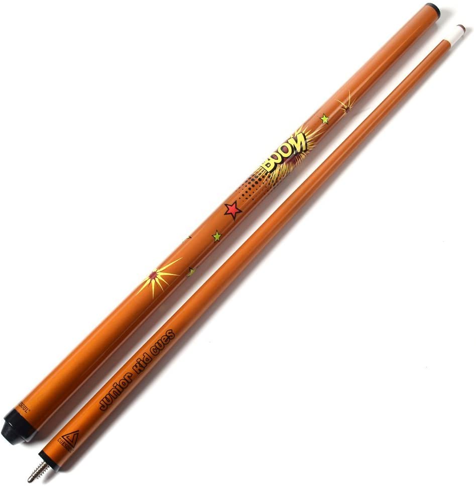 CUESOUL 48 inch Junior Kid Billiard Cue Stick with Colorful: Orange