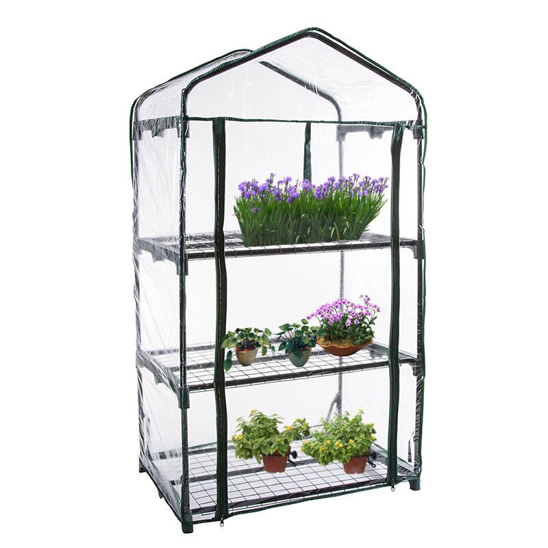 3/4/5 Tier Garden Greenhouse Grow House Plant Vegetable Growbag PVC Cover Mini(Excluding shelves)