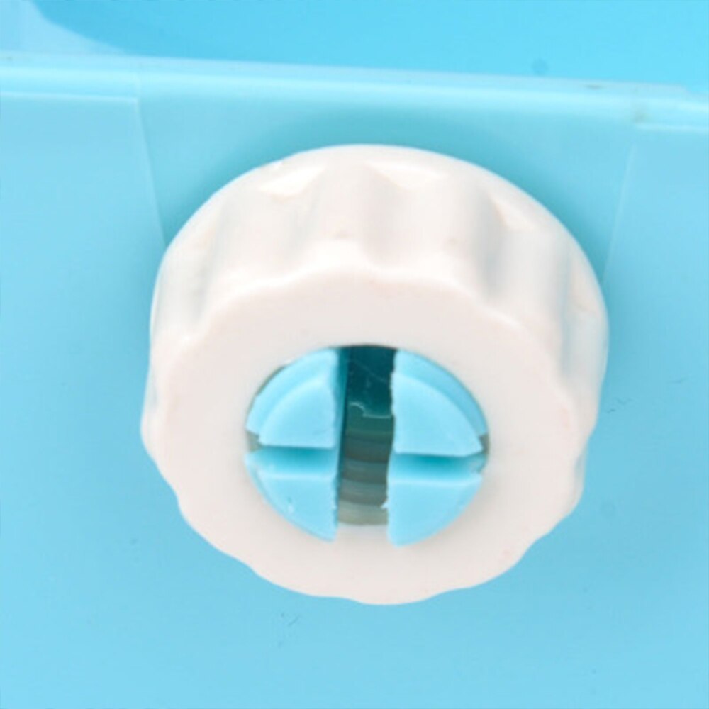 Pet Rabbit Cage Feeder Rectangular Plastic Feeding Trough Fixed In Cage For Chinchilla Food Basin Metal Edge Rabbit Accessories