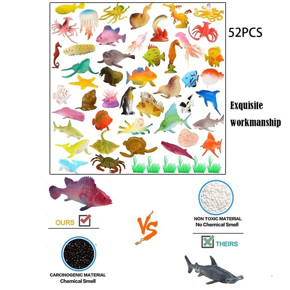 Underwater Deep Sea Creatures Tropical fish,Shark Animal Action Figures Sea Creatures Educational Toys for Kids