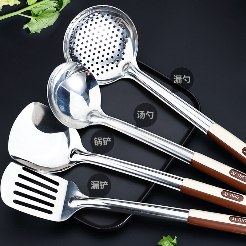 Stainless Steel Kitchen Cooking Tool Sets Turners Spatula Spoon Shovel Colander Pasta Rice Scoop Cooking Tool Set