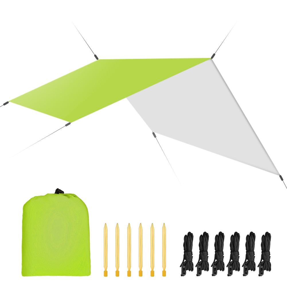 3 mx 3m vedenpitävä aurinkosuoja teltta tarp uv -rantateltta varjo ulkona retkeily riippumatto sade lentää retkeily aurinkovarjo markiisi katos