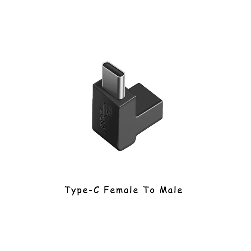 NNBILI Right Angle 90 Degree USB 3.1 Type C Adapter Female To Male Converter 10 Gbps USB C Charge Data Sync Extension Connector: Rose Gold