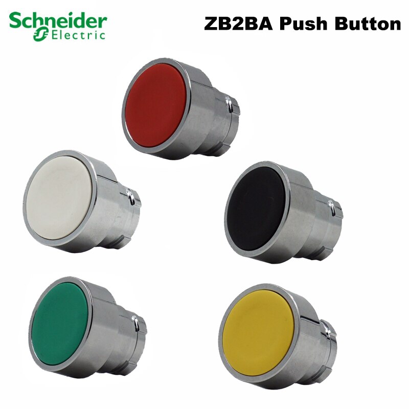 Schneider Electric ZB2BA3C Push Button head ZB2-BA4C 1C 2C 5C Red Green flat head button XB2B series metal flat head button head