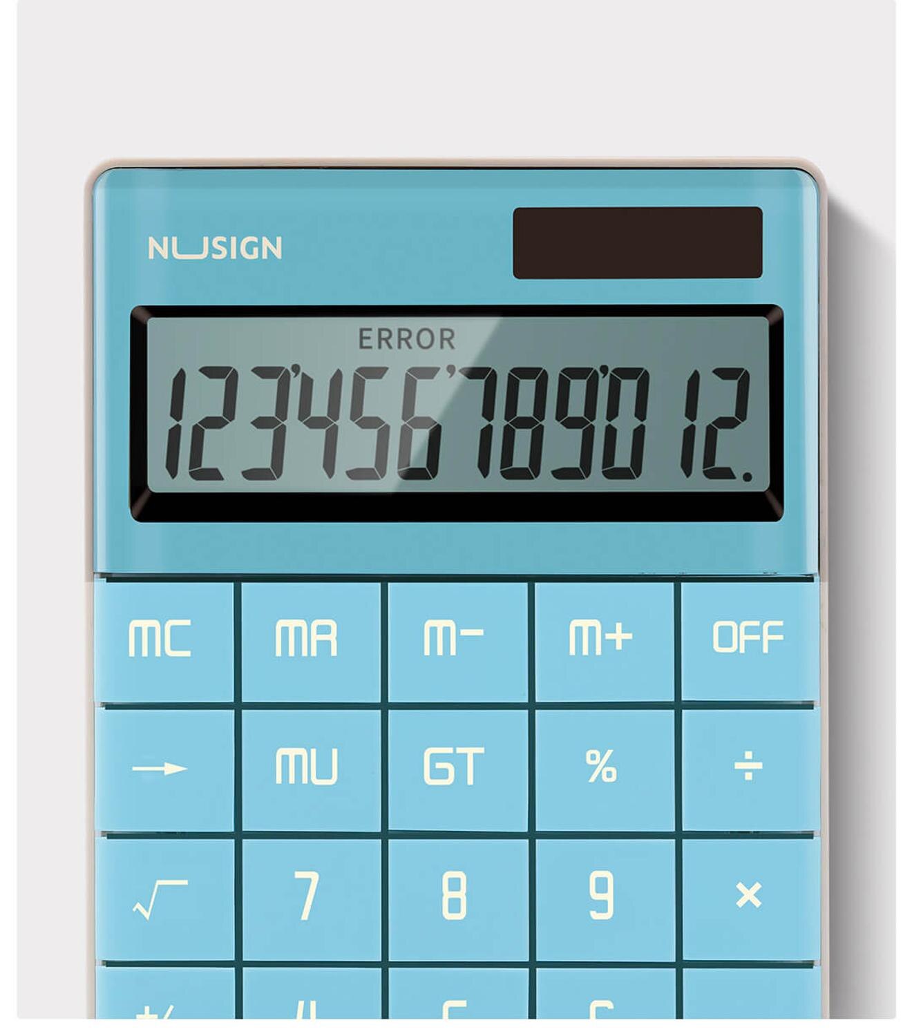 Mini Handheld 12 Digits Display Electronic Calculating Calculator Dual Power Tablet button for Students Office