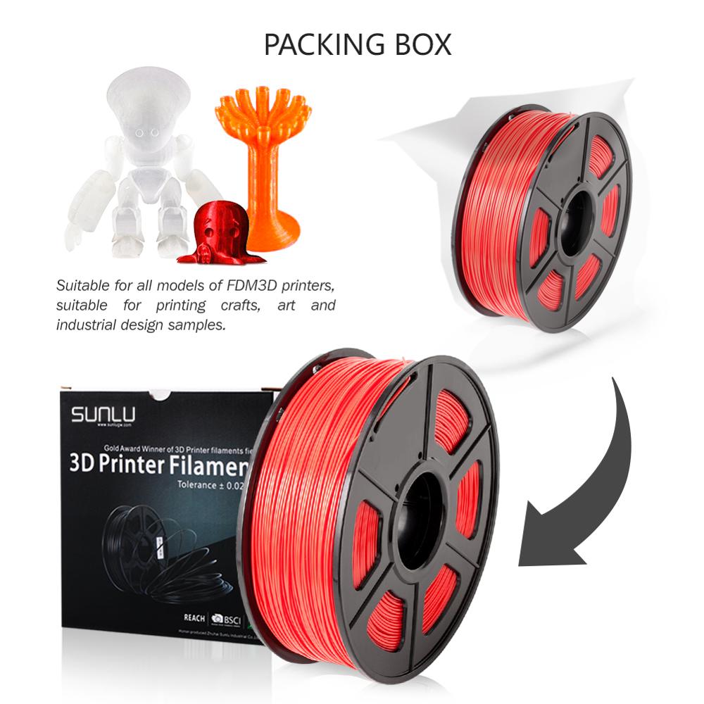 PETG Red 3d printer filament No bubble high hardness petg filament with transparent color for intensity