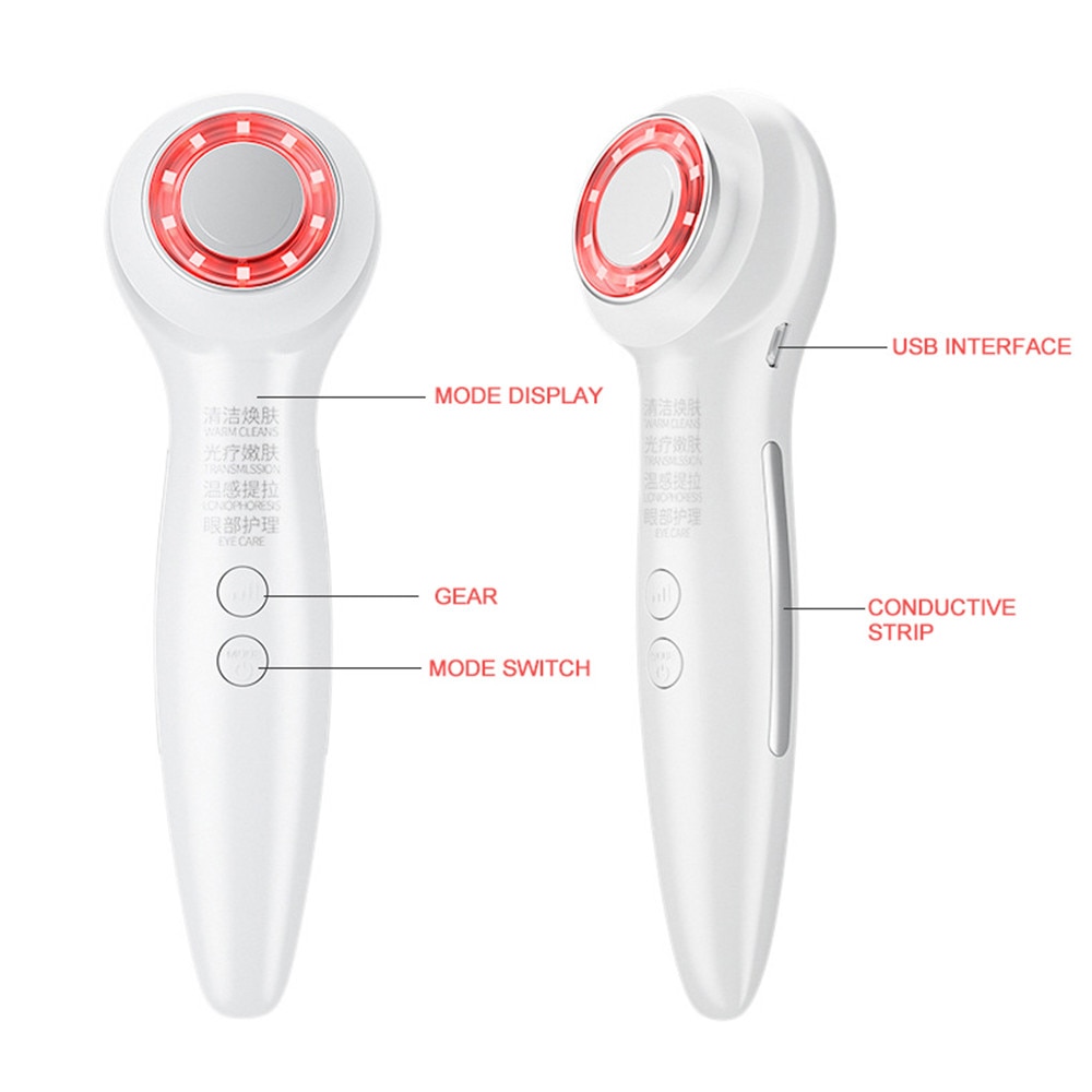 Led-fotoni kasvojen mesoterapia elektroporaatio ems-laite kasvojenkohotus kiristys ryppyjen poisto värähtelyhierontalaite