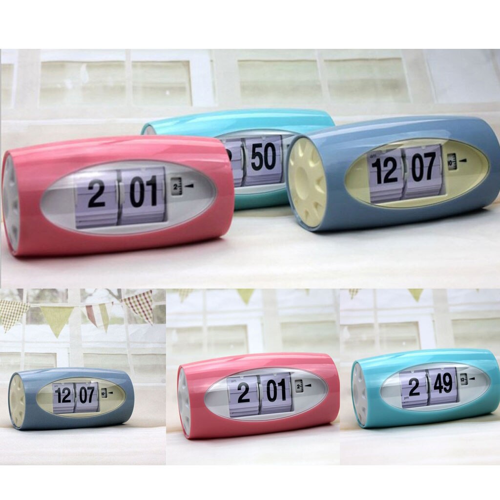 Auto Flip Clock Table Alarm Clock Kids Retro Classic Watch Home Bedroom Decor Desk Clock Digital Table Clock
