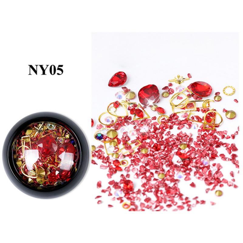 1 Pc Nail Art Sieraden Steen Zirkoon Micro Boor Kristal Zand Gemengde Manicure Rhinestone Glitters Crystal Nail Hamer Decor Nail