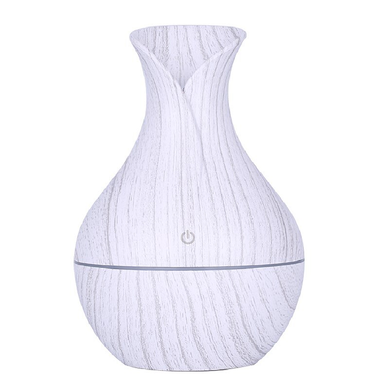 Diffuseur d'arômes ultrasonique usb, humidificateur à brume fraîche, purificateur d'air pour bureau et maison avec veilleuse led à 7 couleurs changeantes: Blanc