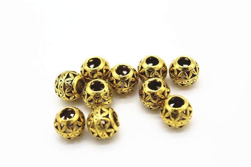 WIGTEAT aleación de plata antigua/oro antiguo trenza dread dreadlock cuentas anillos tubo accesorios aprox 5mm agujero