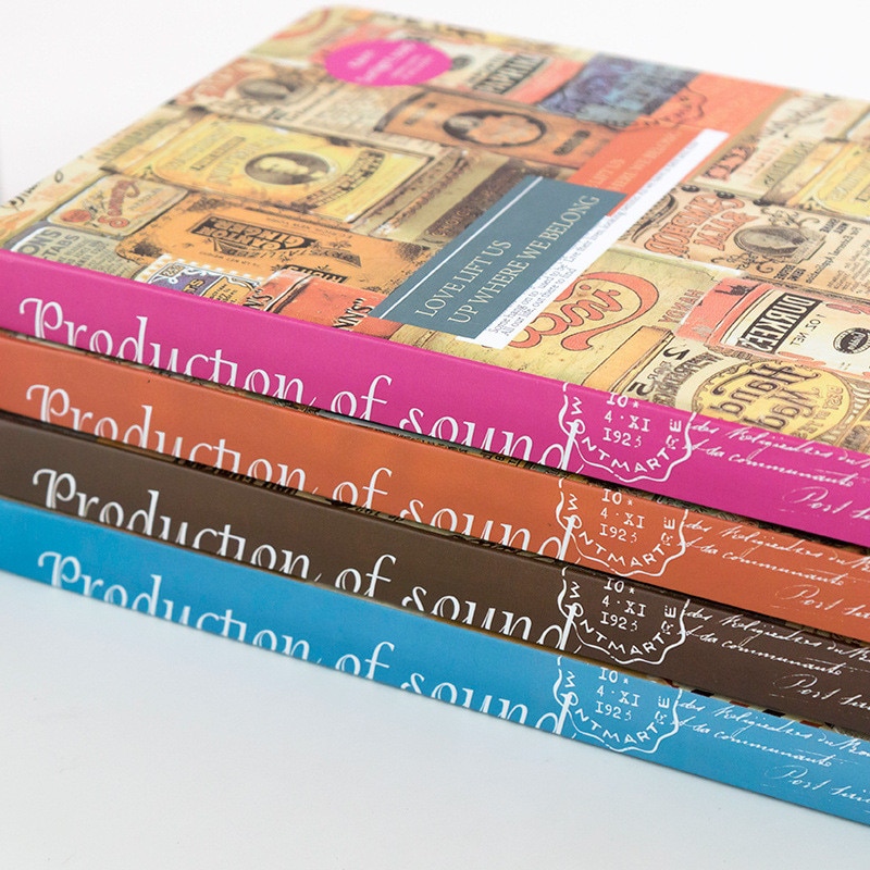 Retro Hardcover European Style Travelers Notebook A5 Kraft paper Cover With Bookmark Note Book Journal Diary Memo School Notepad