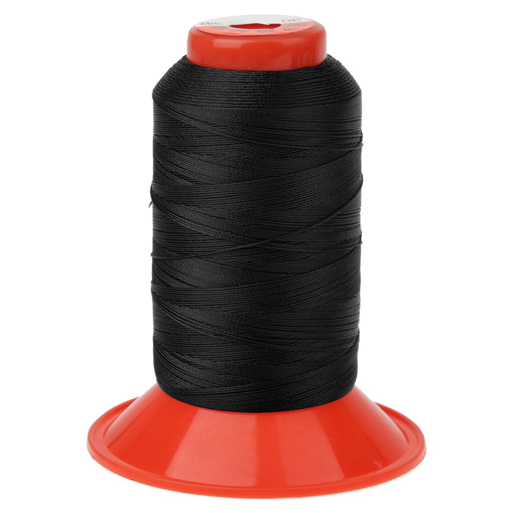 Black Colour 500 Meters Strong Bonded Nylon Tent Backpack Sewing Thread for Camping Tent Tarp Awning Backpack
