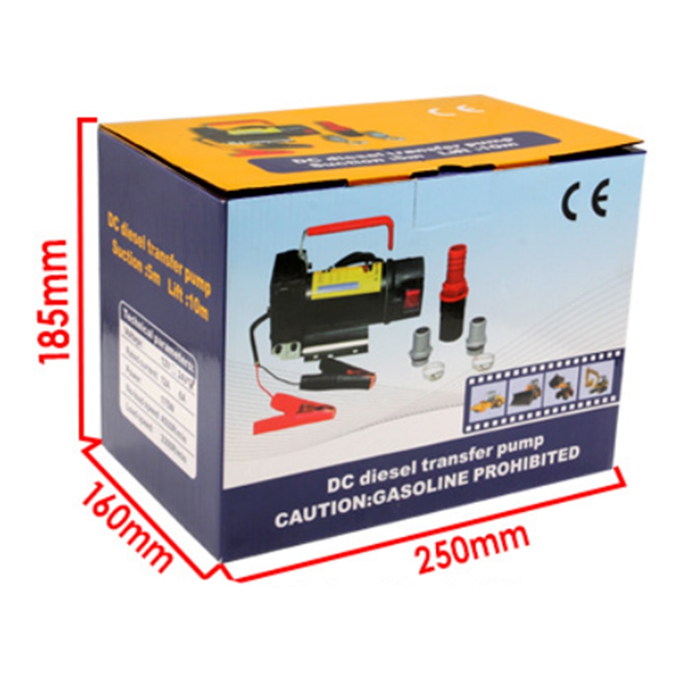 Portable Small size Self-priming Rotary Vane Pump 175W 12V Electric Fuel Transfer Pump Applicable for Kerosene Oil