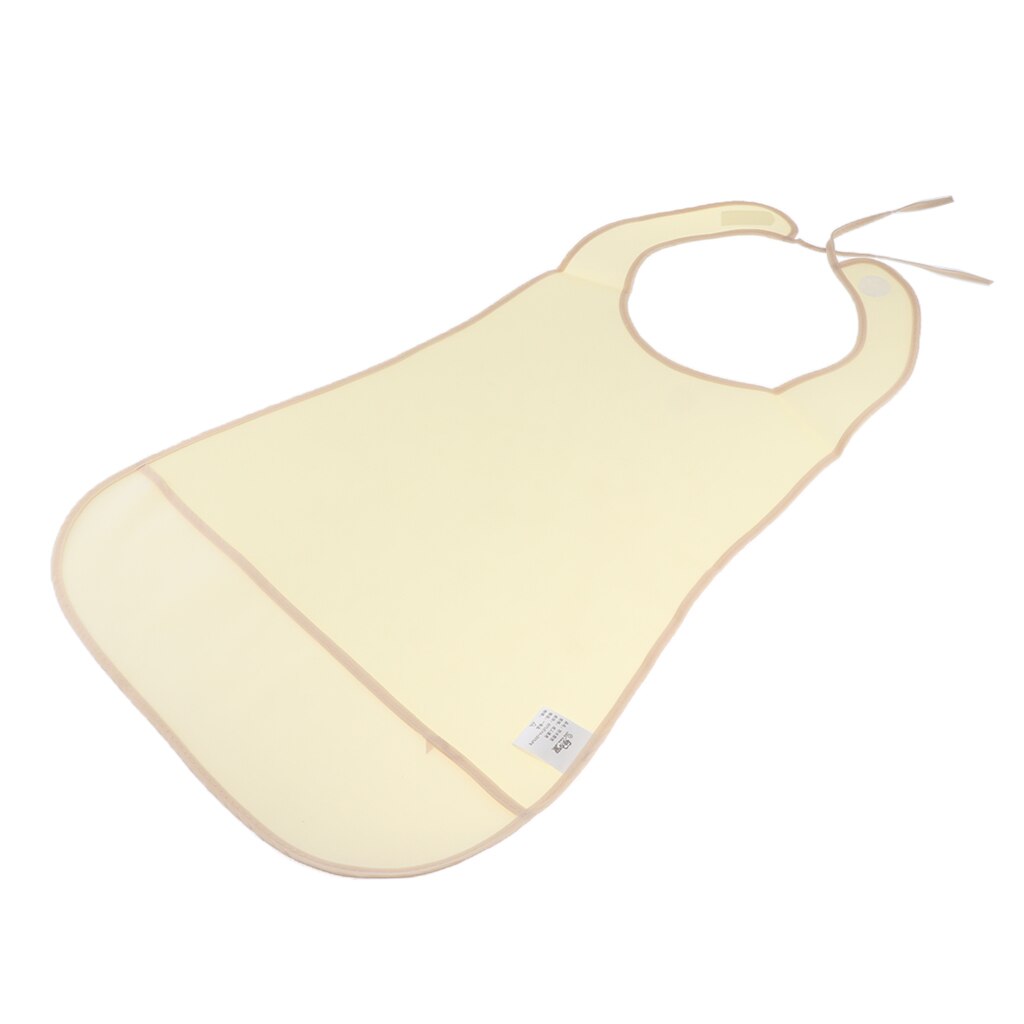 Anti-spill Eating Meal Bib Apron Catch For Elder Disability Children: Beige