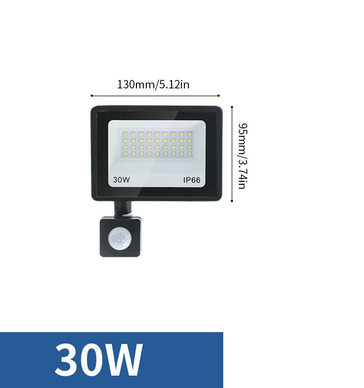 Led Floodlight 50W 100W AC220V Reflector Flood Light Waterproof Ip66 Garden Spotlight Pir Motion Sensor Wall Outdoor Lighting: black / green / 5600K