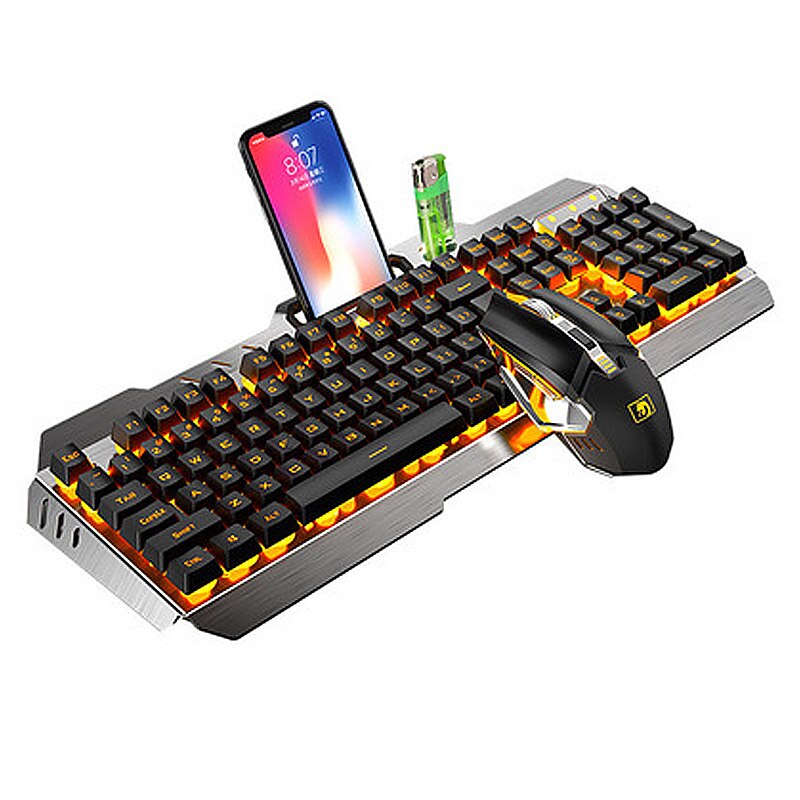 Mechanical keyboard Wireless Charging Keyboard And Mouse Set Mixed Color Blu-ray Keyboard Set Suitable For Notebook Computers