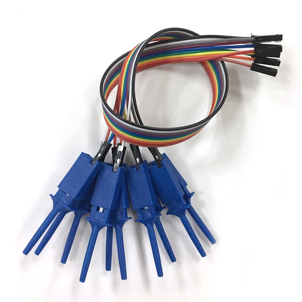 4 stk 28cm logik analysator kabel sonde test klemme wire krog test klip til elektroniske komponenter