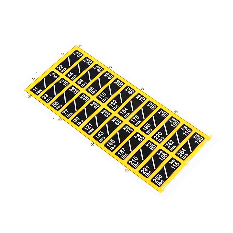 1 Vel Gewicht Sticker Labels Voor Gym Apparatuur Accessoires Power Apparatuur Label