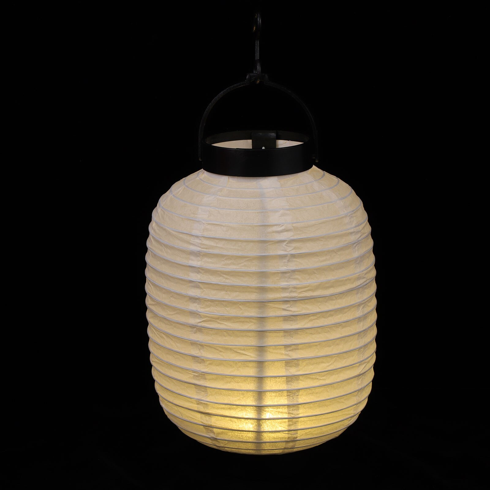 1Pc Japanese Style Paper Lanterns Folding Oval Lantern Decorative Paper Lantern Folding Paper Lantern Party Decoration Prop: White